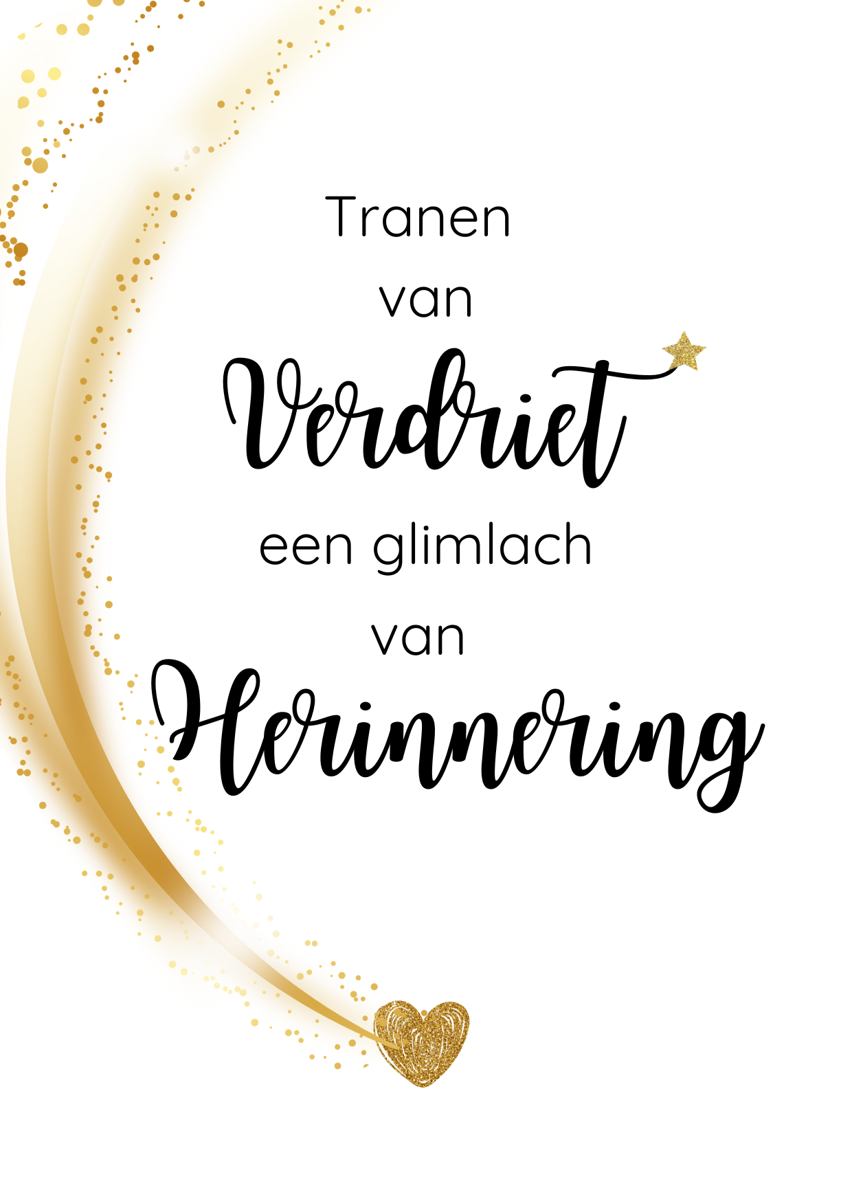 Tranen van verdriet kaart